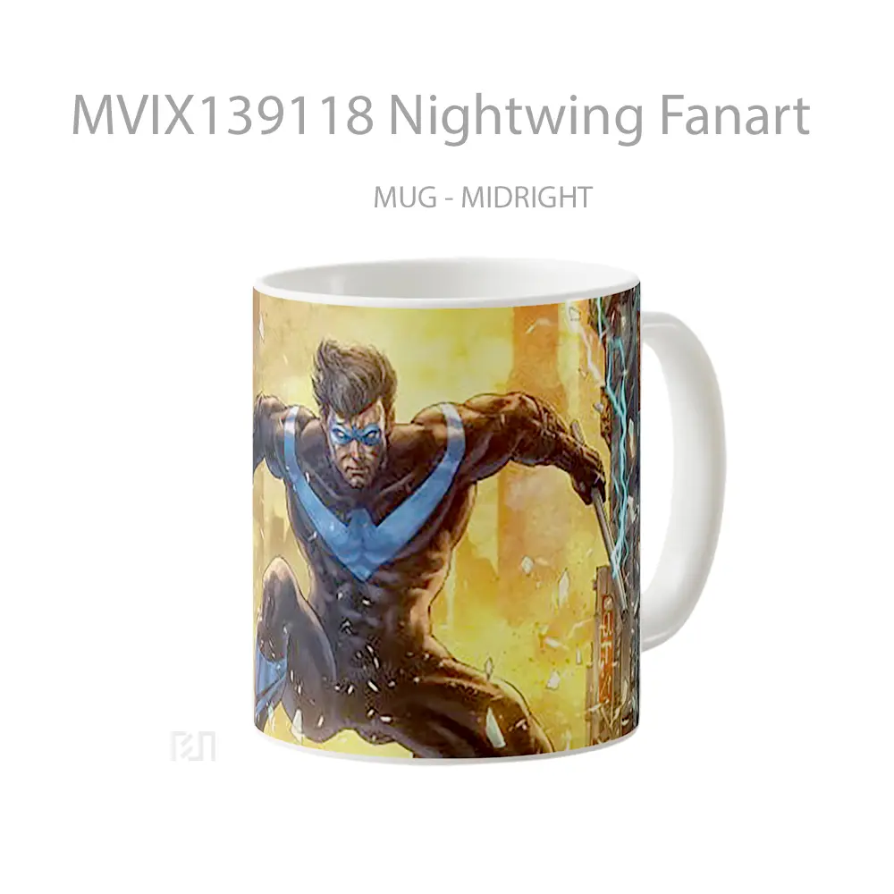 Mug Nightwing Fanart Gelas Superhero - All-side / Desain