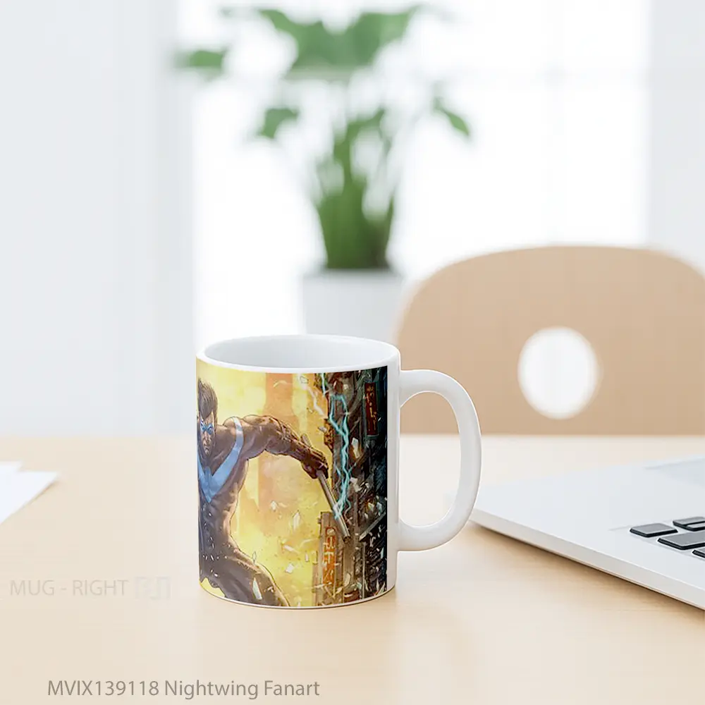 Mug Nightwing Fanart Gelas Superhero - All-side / Desain
