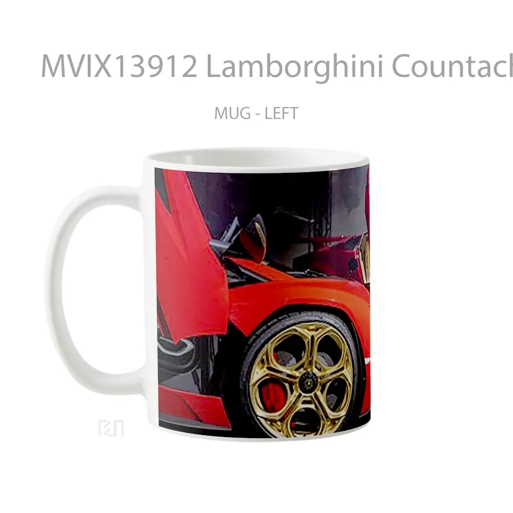 Mug Lamborghini Countach Lpi 800 V2 Cangkir Mobil - All-side / Desain