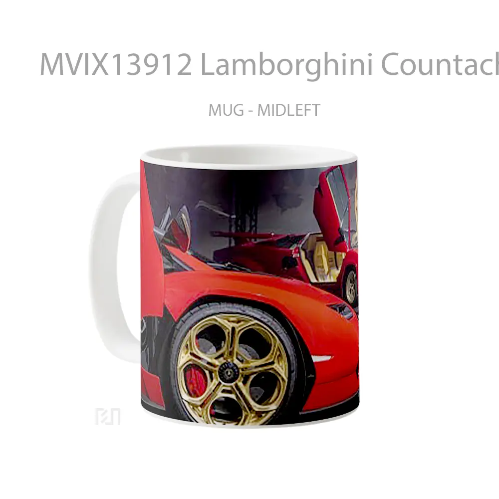 Mug Lamborghini Countach Lpi 800 V2 Cangkir Mobil - All-side / Desain