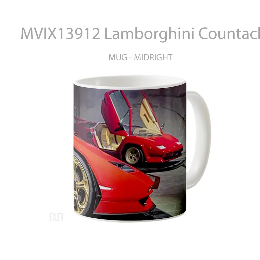 Mug Lamborghini Countach Lpi 800 V2 Cangkir Mobil - All-side / Desain