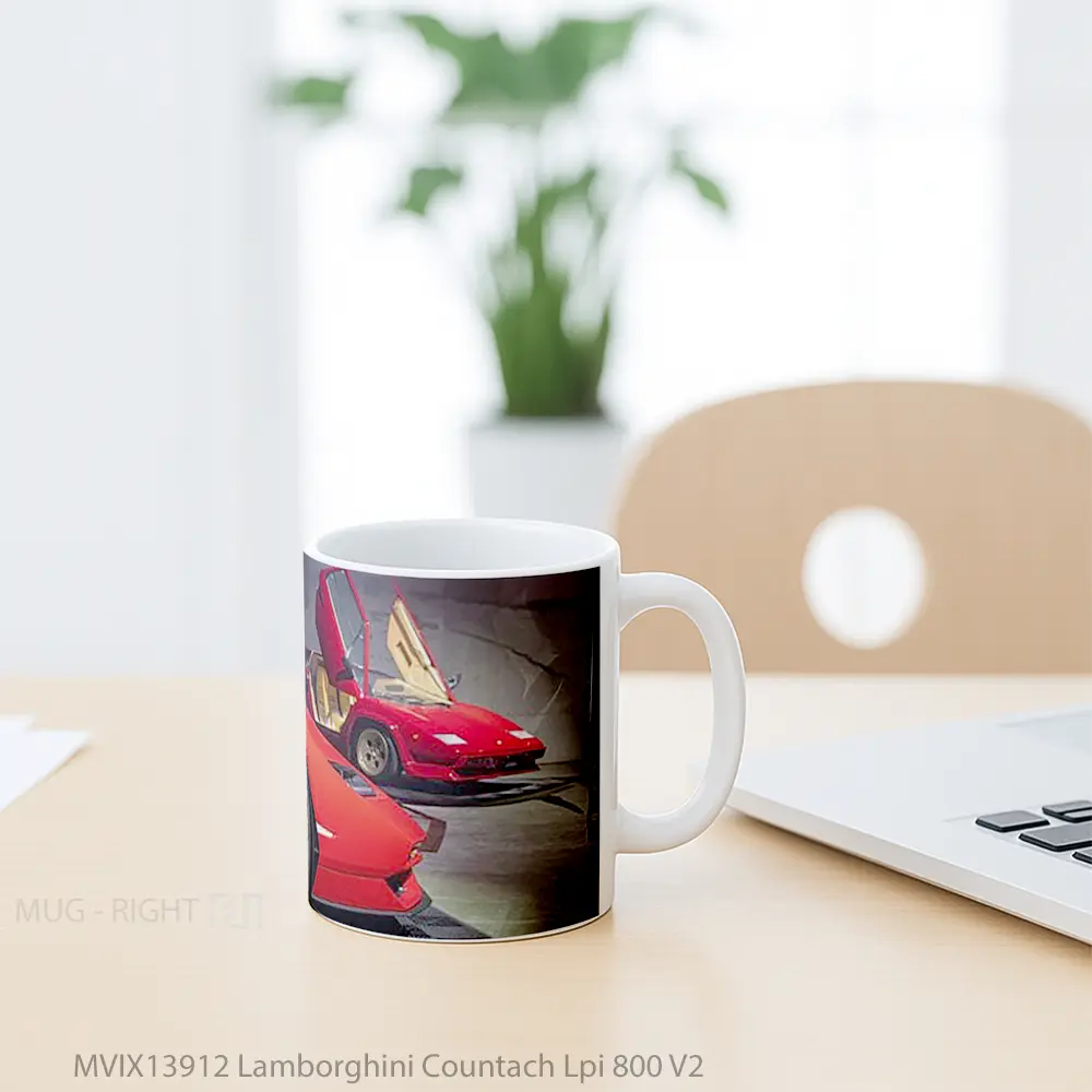 Mug Lamborghini Countach Lpi 800 V2 Cangkir Mobil - All-side / Desain