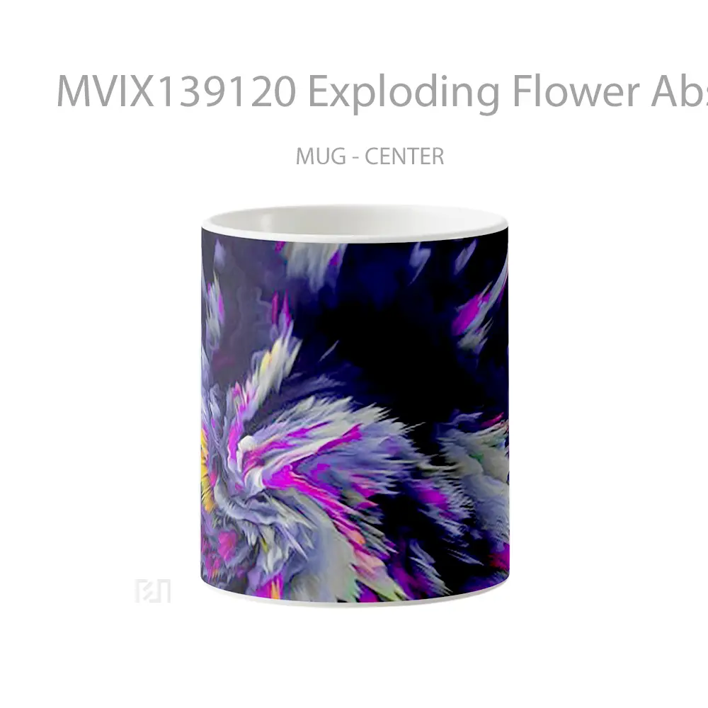 Mug Exploding Flower Abstract Gelas Pemandangan Alam