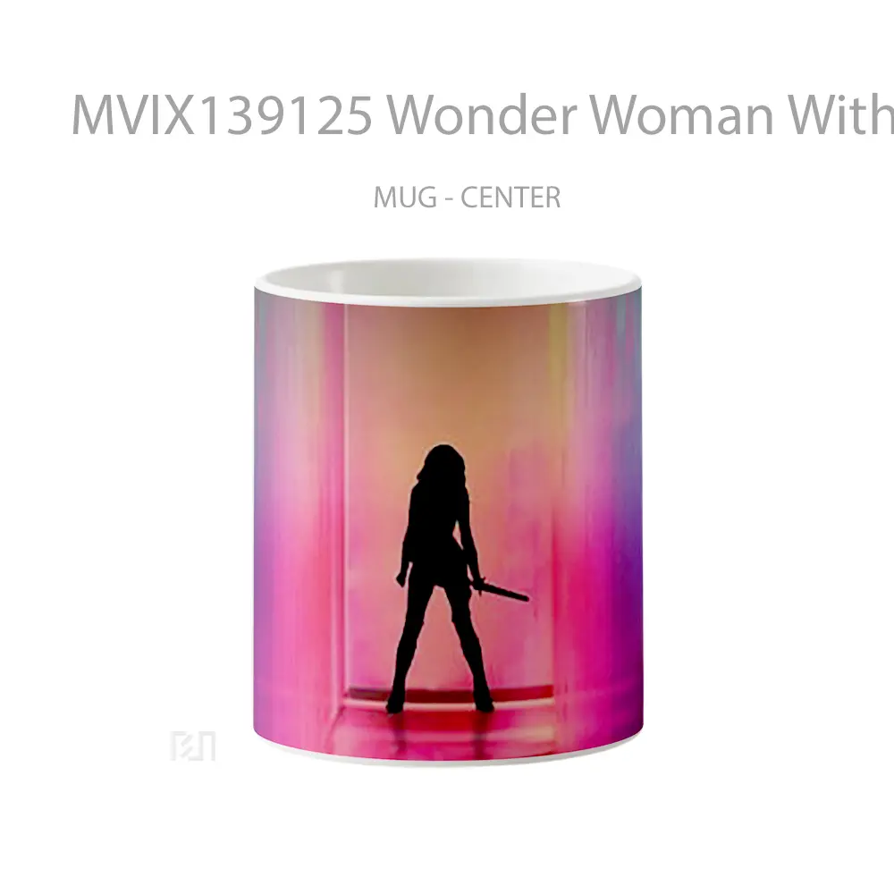 Mug Wonder Woman With Colorful Background Gelas Superhero