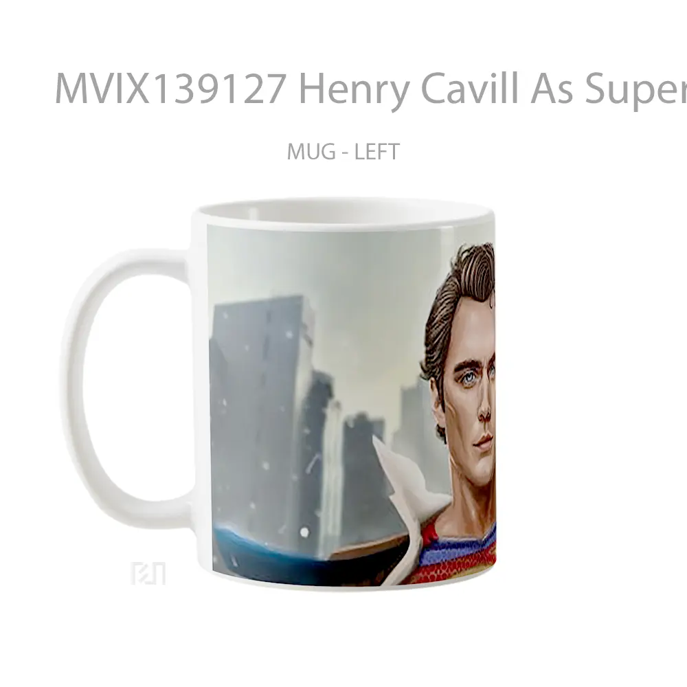 Mug Henry Cavill As Superman 2020 Fanart Gelas Superhero - All-side / Desain
