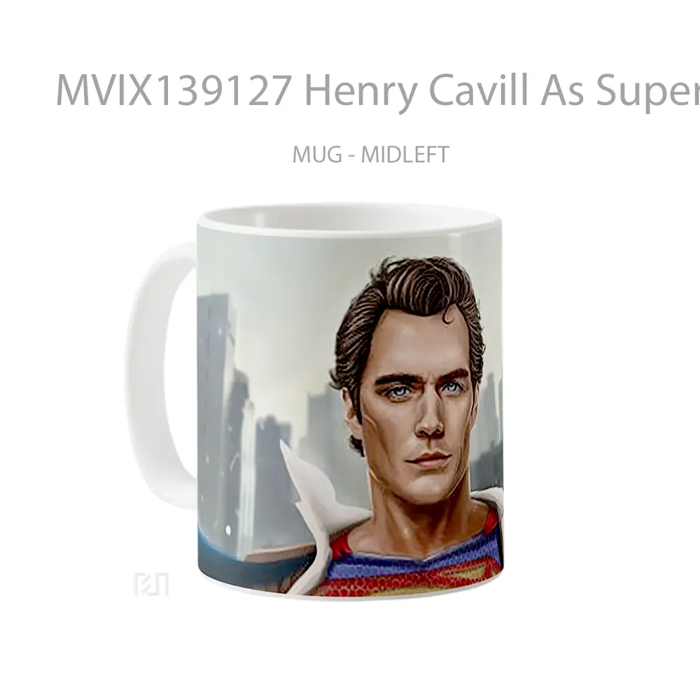 Mug Henry Cavill As Superman 2020 Fanart Gelas Superhero - All-side / Desain