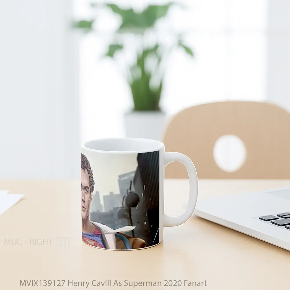 Mug Henry Cavill As Superman 2020 Fanart Gelas Superhero - All-side / Desain