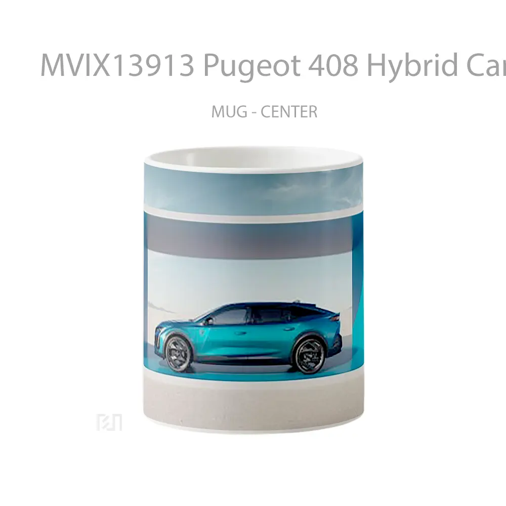 Mug Pugeot 408 Hybrid Car Cangkir Mobil