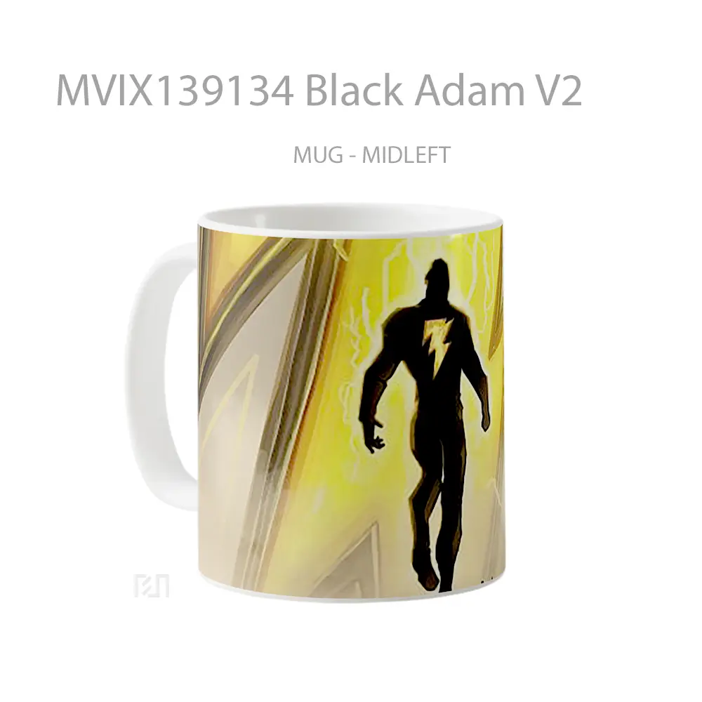 Mug Black Adam V2 Gelas Keramik Unik - All-side / Desain