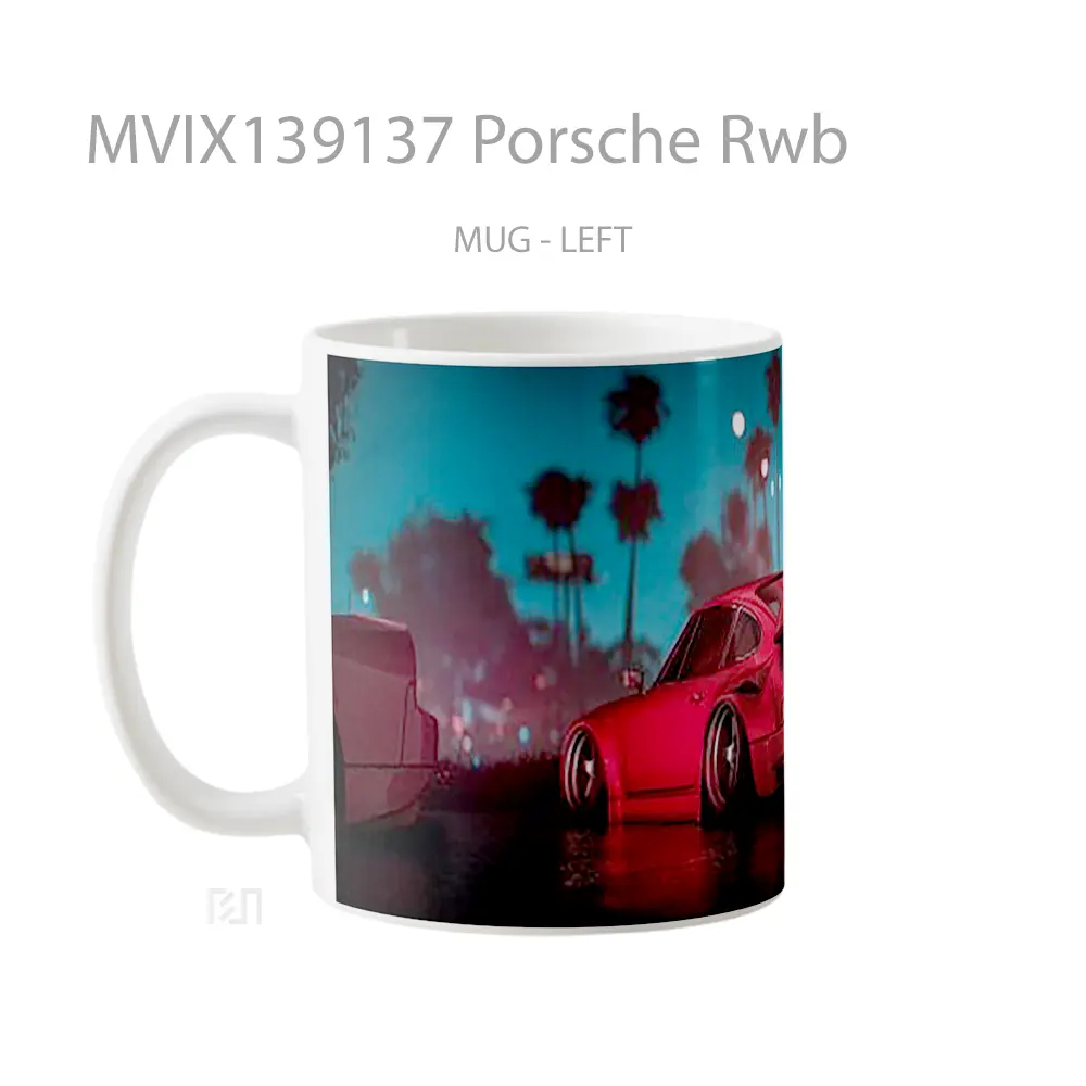 Mug Porsche Rwb Cangkir Mobil - All-side / Desain