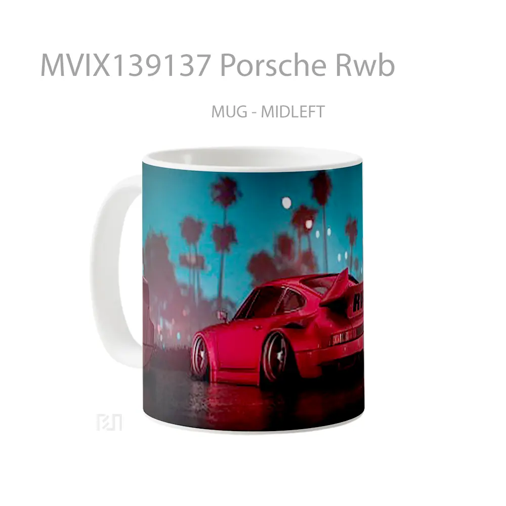 Mug Porsche Rwb Cangkir Mobil - All-side / Desain