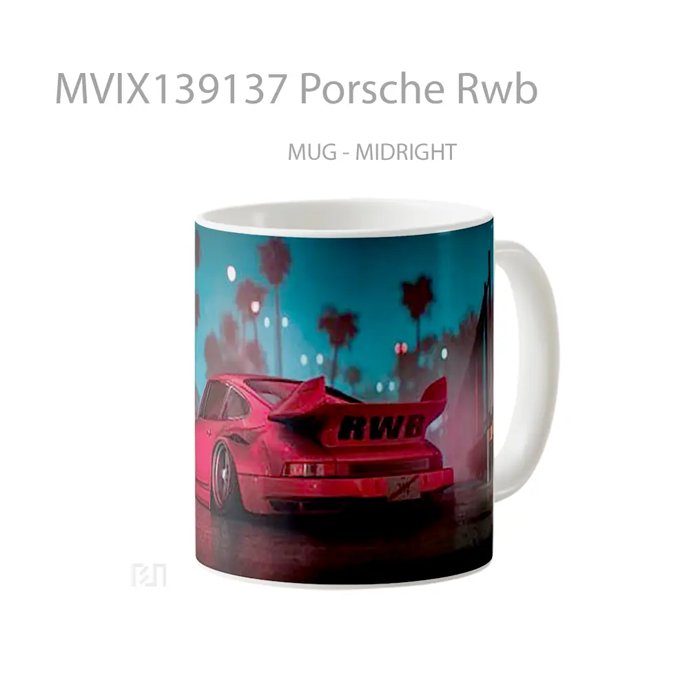 Mug Porsche Rwb Cangkir Mobil - All-side / Desain