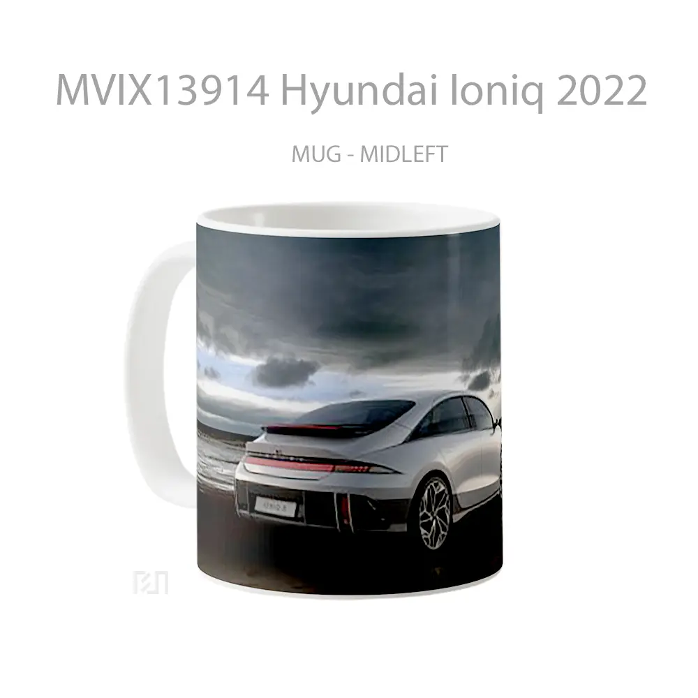 Mug Hyundai Ioniq 2022 Cangkir Mobil - All-side / Desain