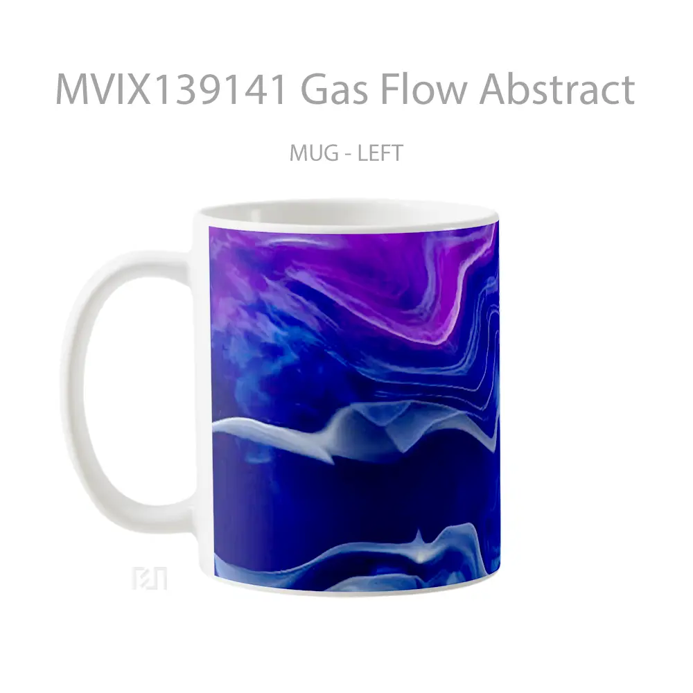 Mug Gas Flow Abstract Gelas Seni Modern - All-side / Desain