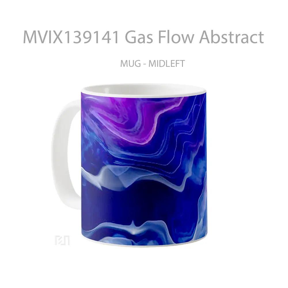 Mug Gas Flow Abstract Gelas Seni Modern - All-side / Desain