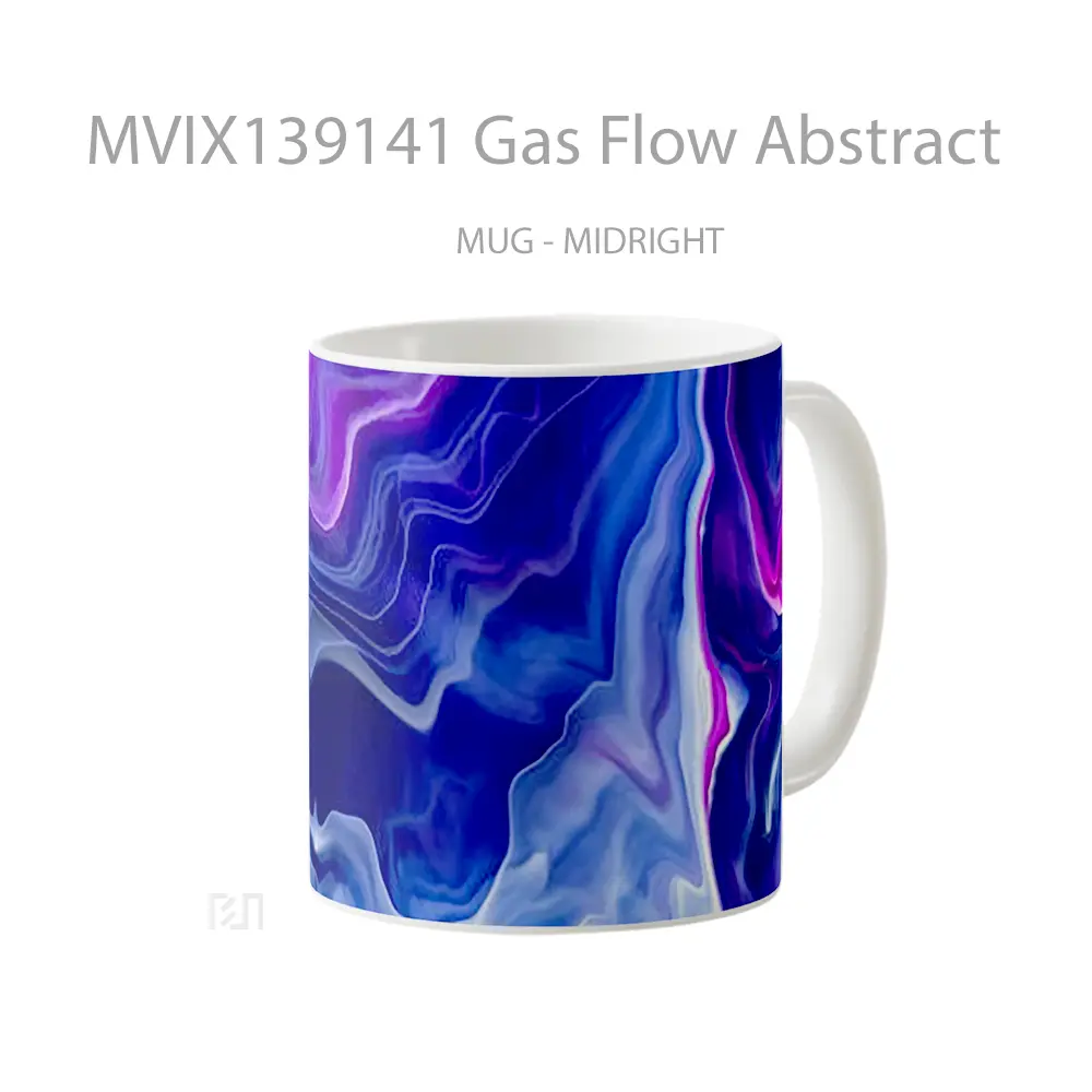 Mug Gas Flow Abstract Gelas Seni Modern - All-side / Desain