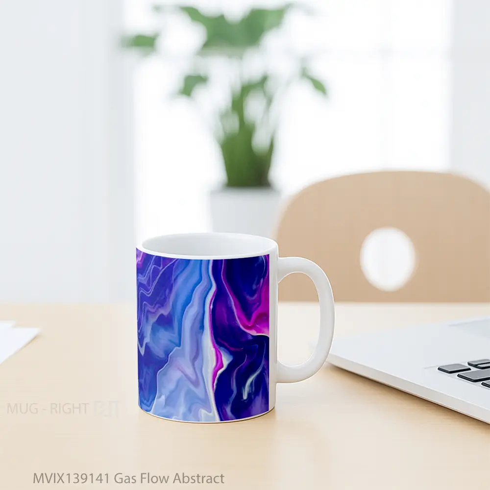Mug Gas Flow Abstract Gelas Seni Modern - All-side / Desain