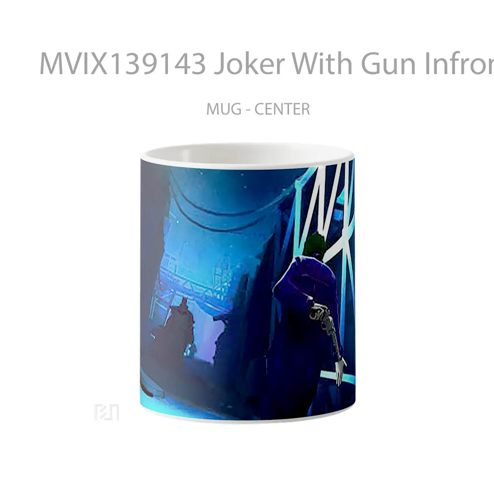 Mug Joker With Gun Infront Of Batman Gelas Superhero