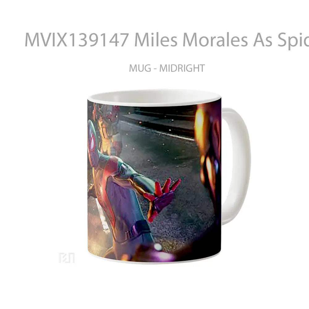 Mug Miles Morales As Spiderman V2 Gelas Superhero - All-side / Desain