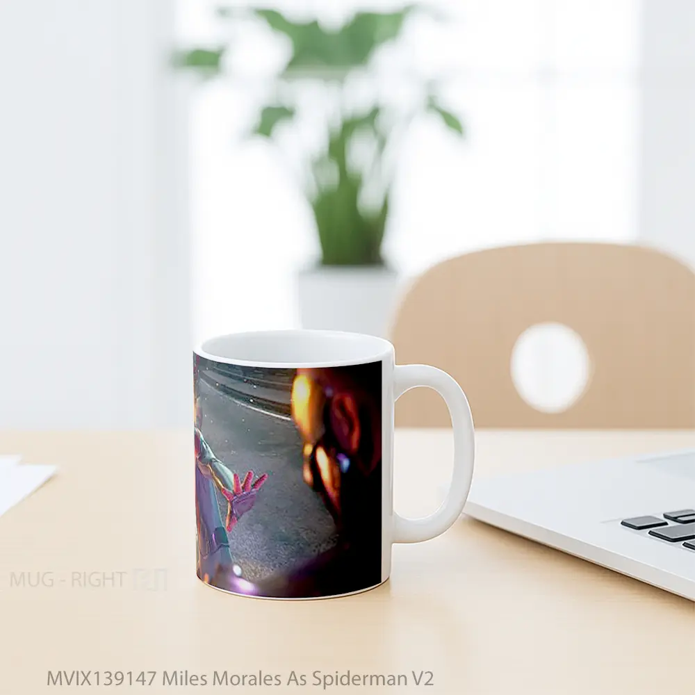 Mug Miles Morales As Spiderman V2 Gelas Superhero - All-side / Desain