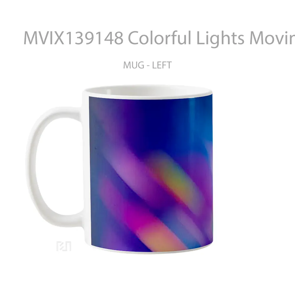 Mug Colorful Lights Moving Gelas Keramik Unik - All-side / Desain