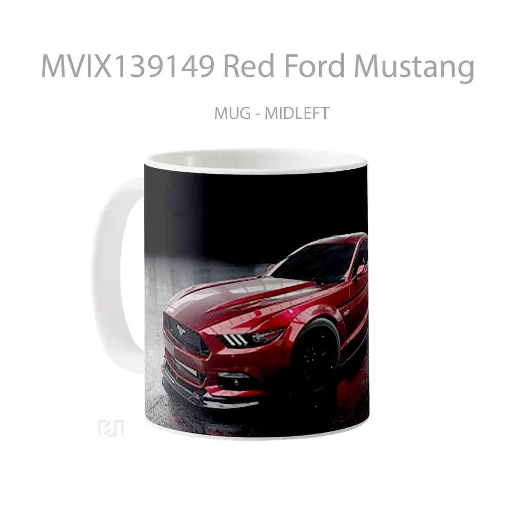 Mug Red Ford Mustang Cangkir Mobil - All-side / Desain