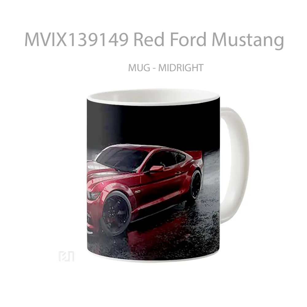Mug Red Ford Mustang Cangkir Mobil - All-side / Desain