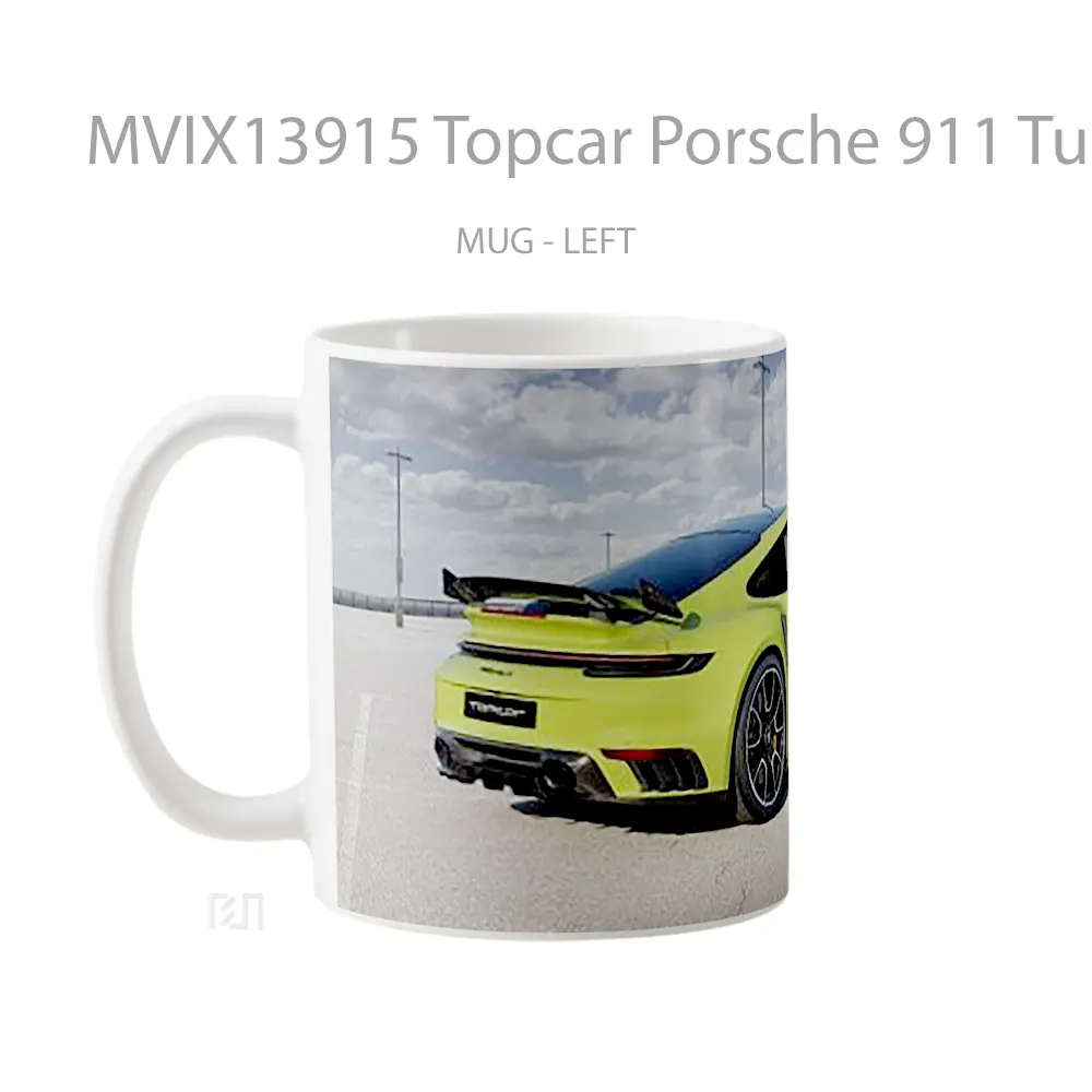 Mug Topcar Porsche 911 Turbo S Stinger Cangkir Mobil - All-side / Desain