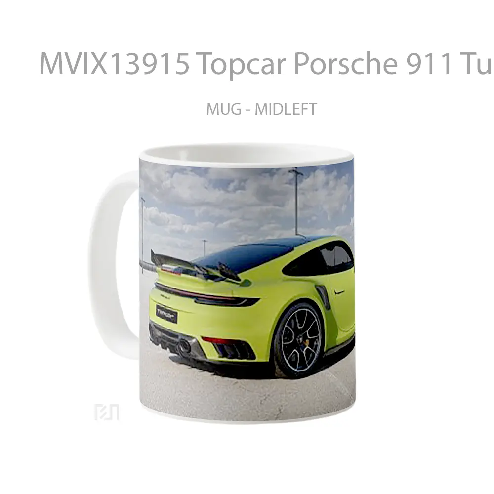 Mug Topcar Porsche 911 Turbo S Stinger Cangkir Mobil - All-side / Desain