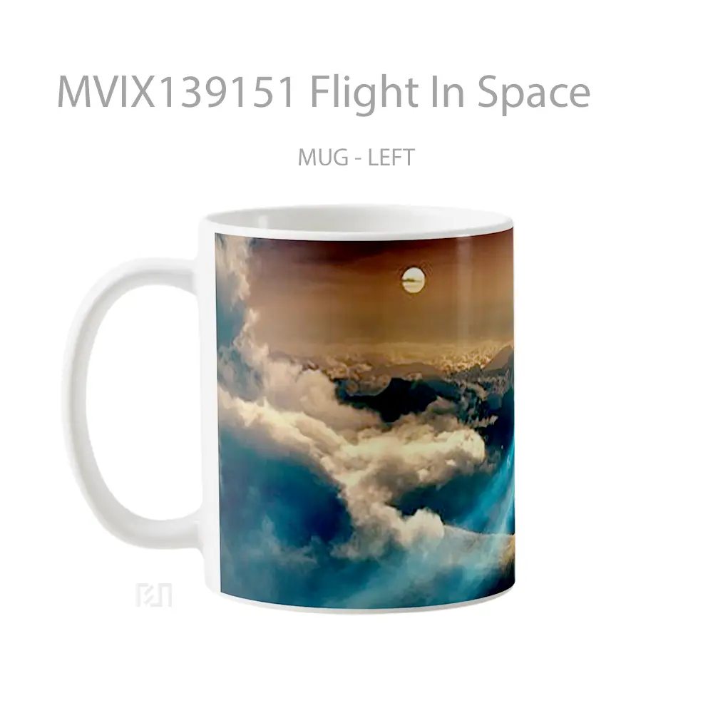 Mug Flight In Space Gelas Astronomi - All-side / Desain
