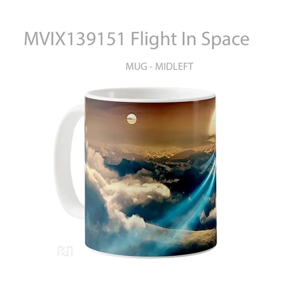 Mug Flight In Space Gelas Astronomi - All-side / Desain