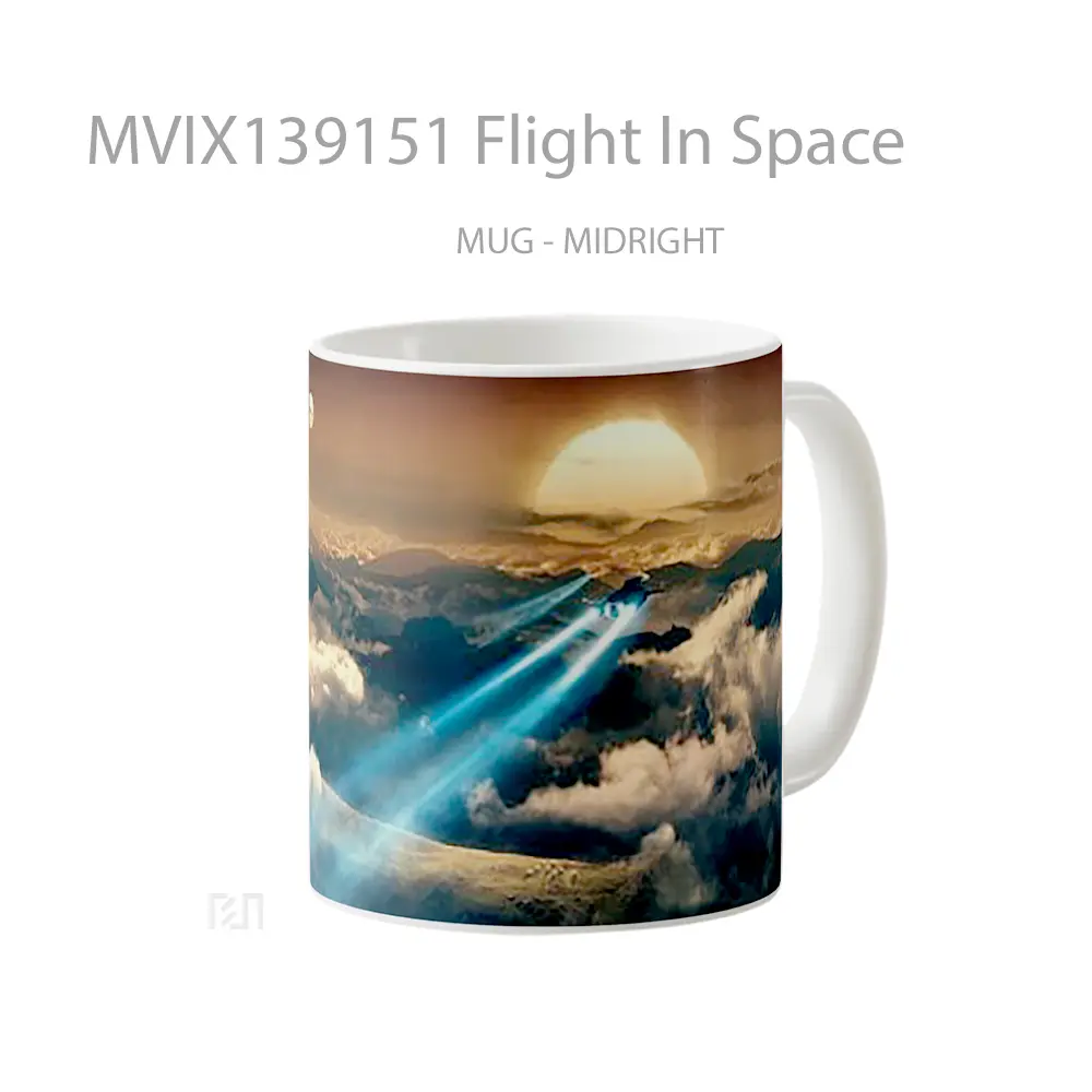 Mug Flight In Space Gelas Astronomi - All-side / Desain
