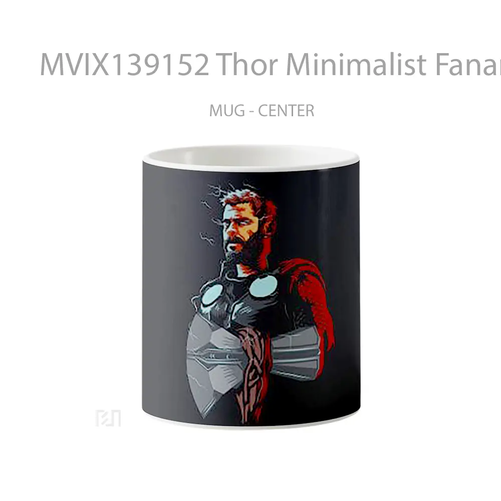 Mug Thor Minimalist Fanart Gelas Superhero