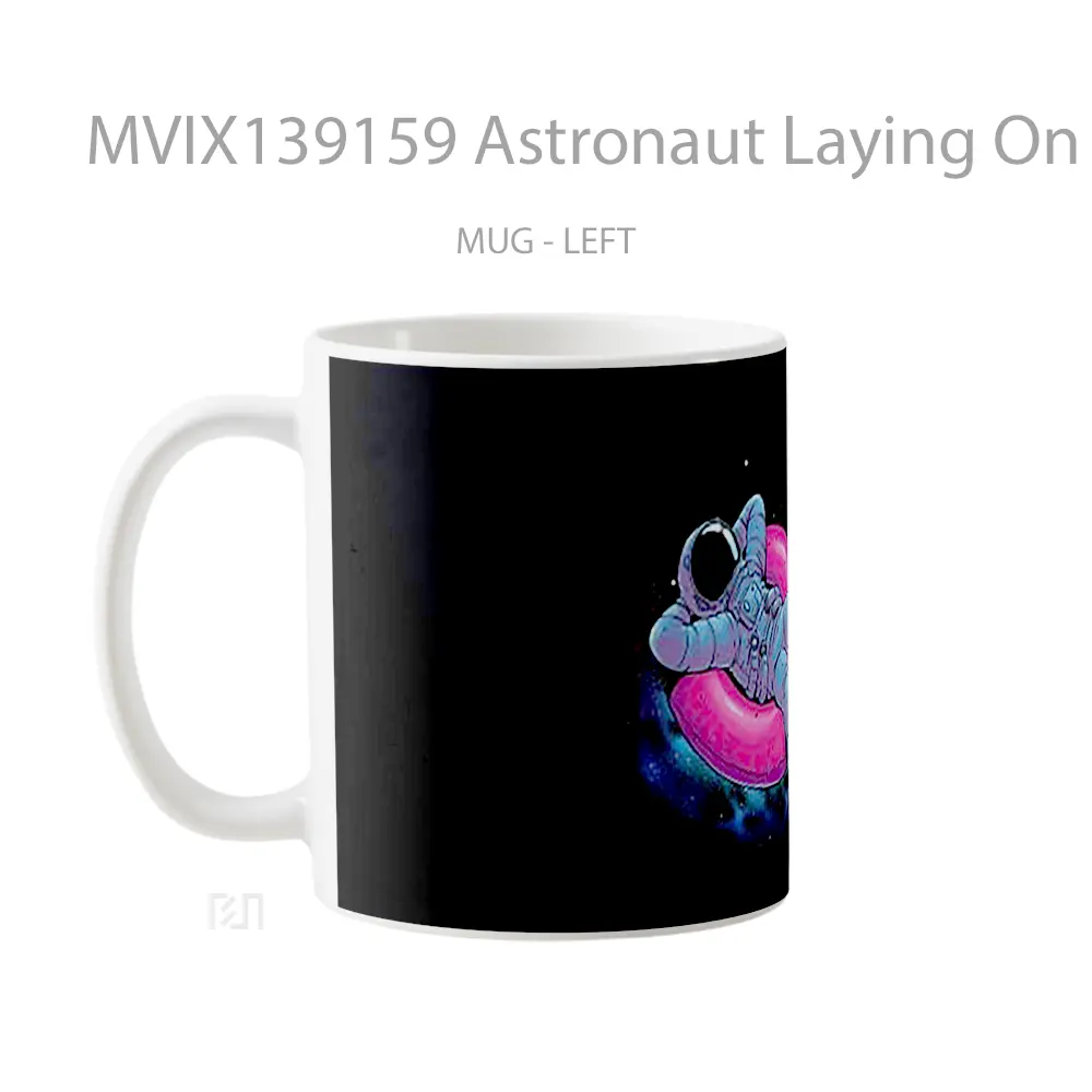 Mug Astronaut Laying On Lifebuoy Gelas Astronomi - All-side / Desain