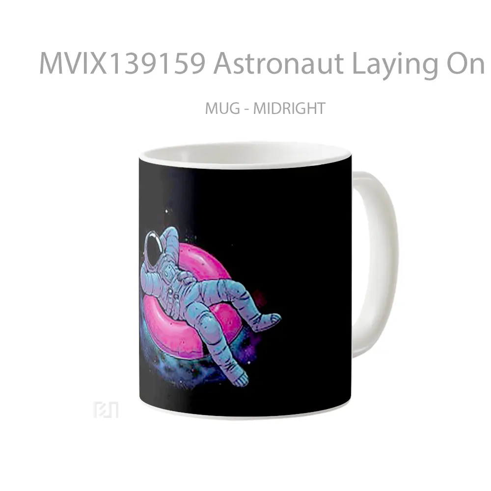 Mug Astronaut Laying On Lifebuoy Gelas Astronomi - All-side / Desain