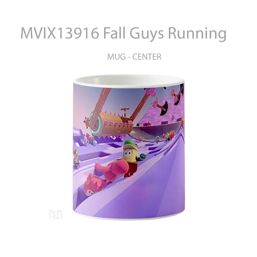 Mug Fall Guys Running Gelas Keramik Unik