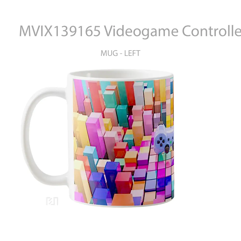 Mug Videogame Controller Colorful Gelas Keramik Unik - All-side / Desain