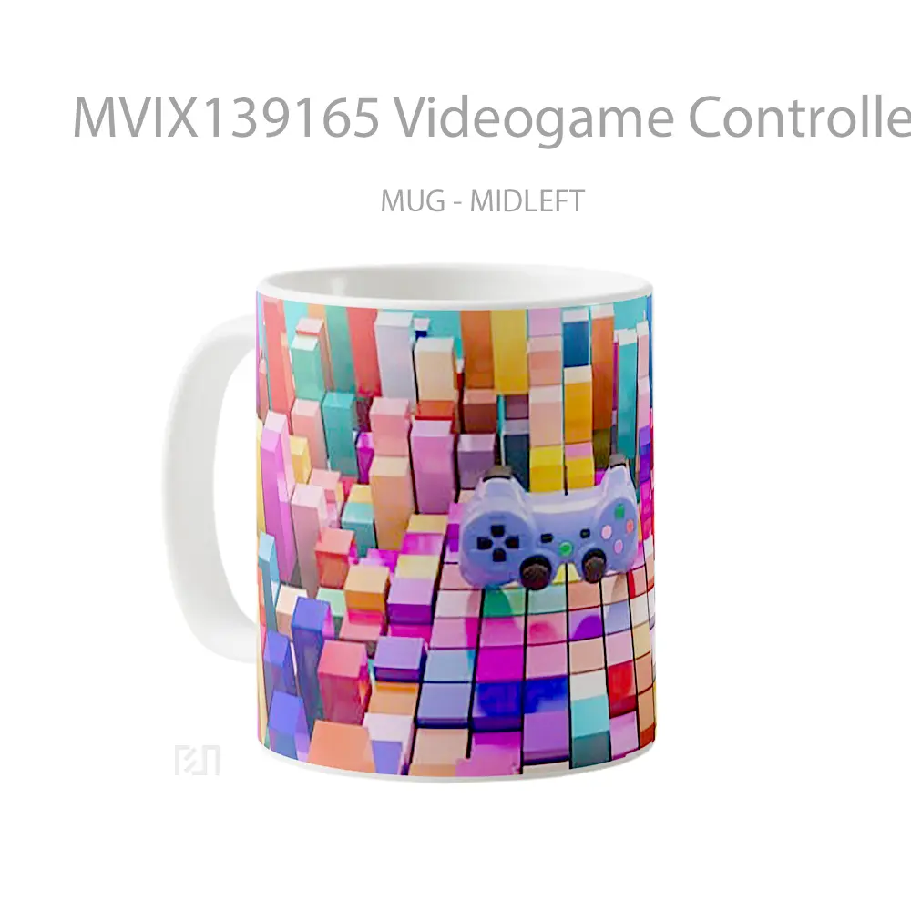 Mug Videogame Controller Colorful Gelas Keramik Unik - All-side / Desain