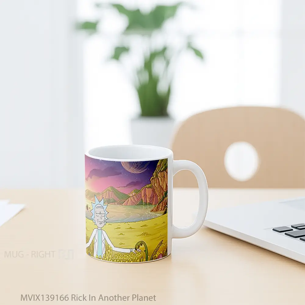 Mug Rick In Another Planet Gelas Astronomi - All-side / Desain