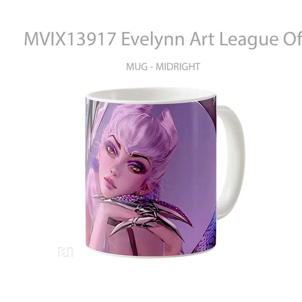 Mug Evelynn Art League Of Legends Cangkir Gamer - All-side / Desain