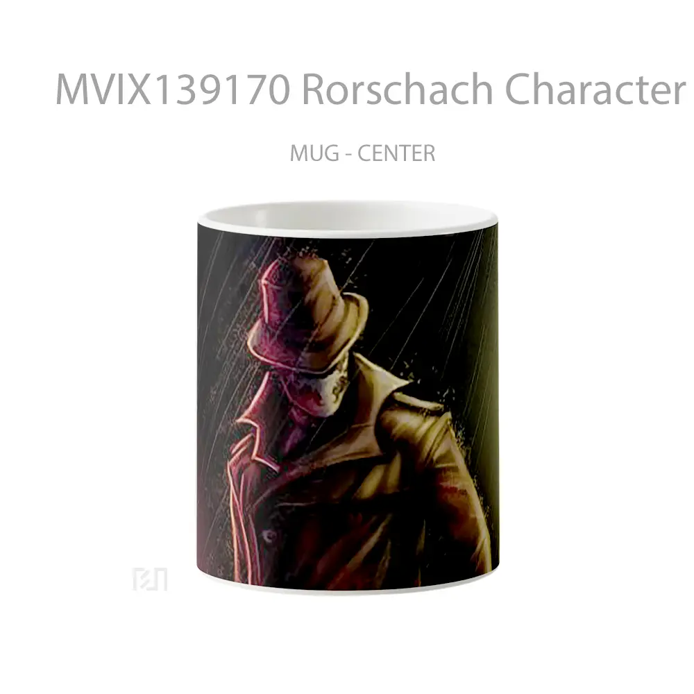 Mug Rorschach Character From Watchmen Gelas Keramik Unik