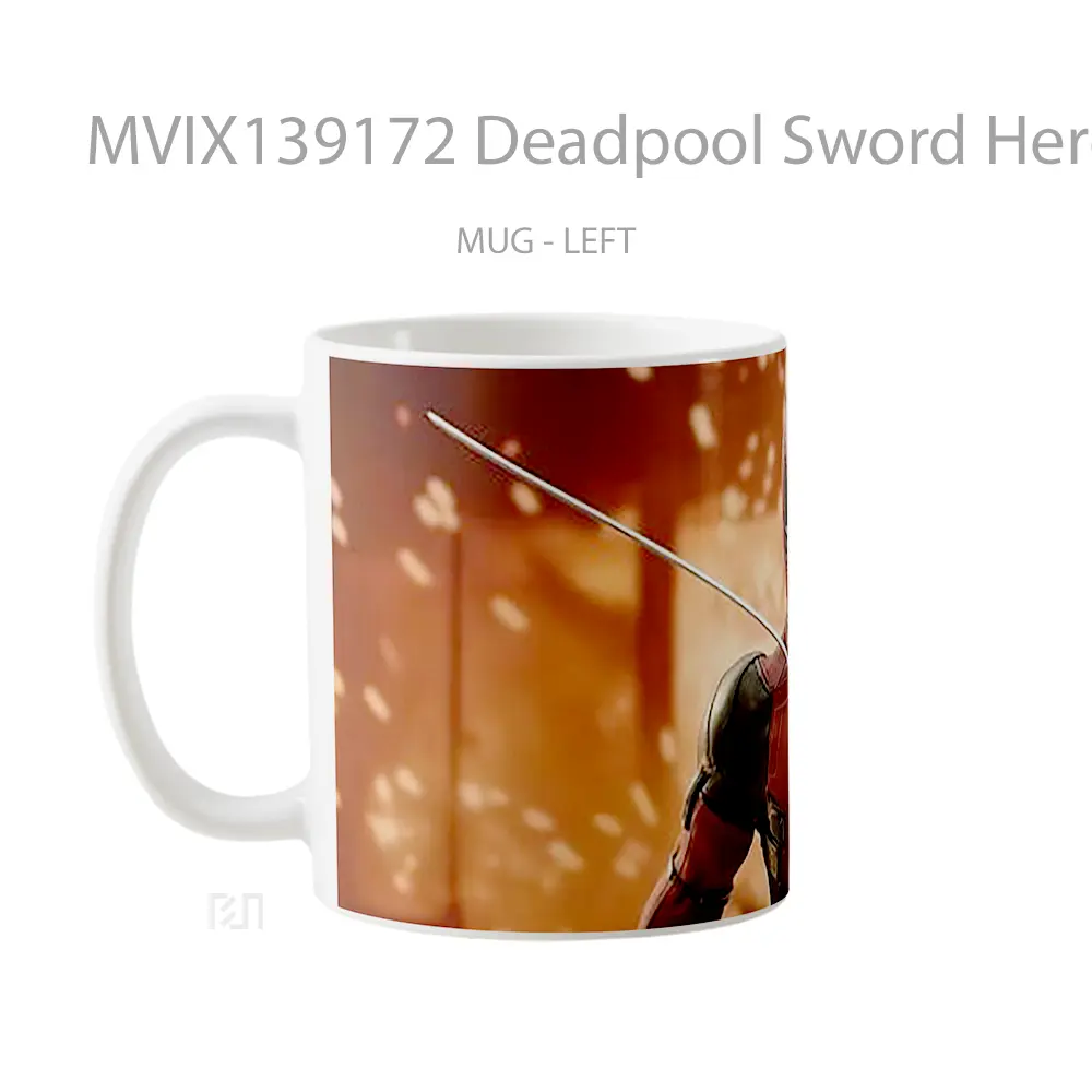 Mug Deadpool Sword Hero Gelas Superhero - All-side / Desain