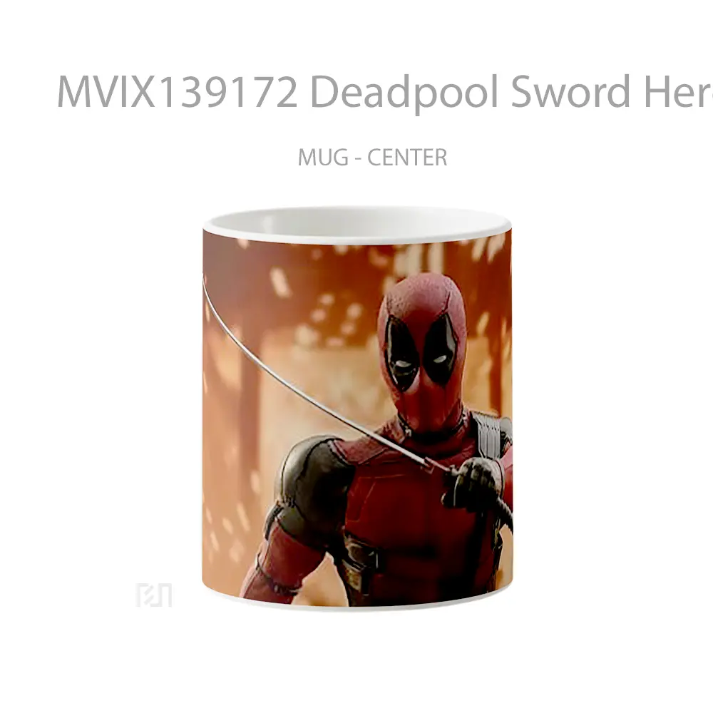 Mug Deadpool Sword Hero Gelas Superhero