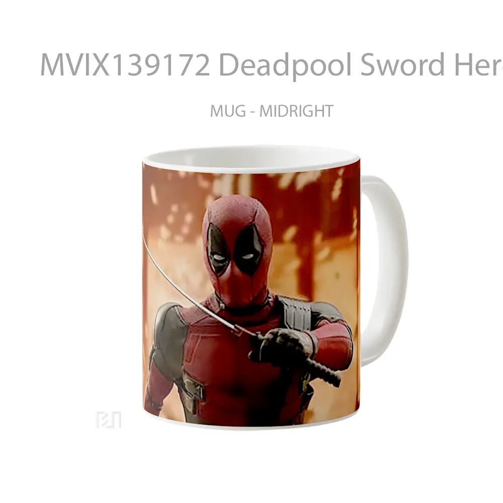 Mug Deadpool Sword Hero Gelas Superhero - All-side / Desain