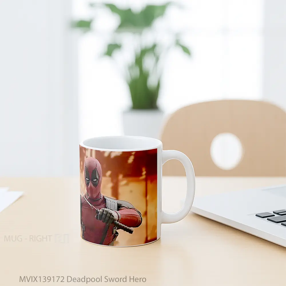 Mug Deadpool Sword Hero Gelas Superhero - All-side / Desain