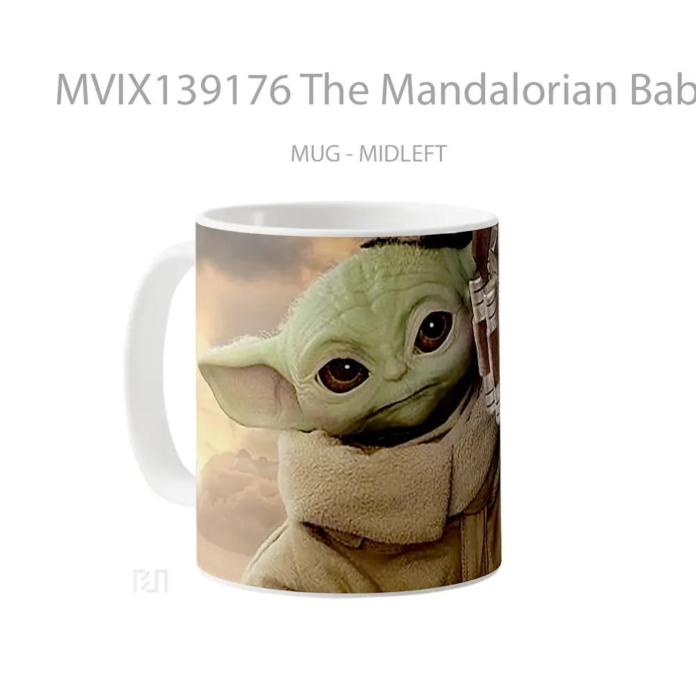 Mug The Mandalorian Baby Yoda Gelas Star Wars - All-side / Desain