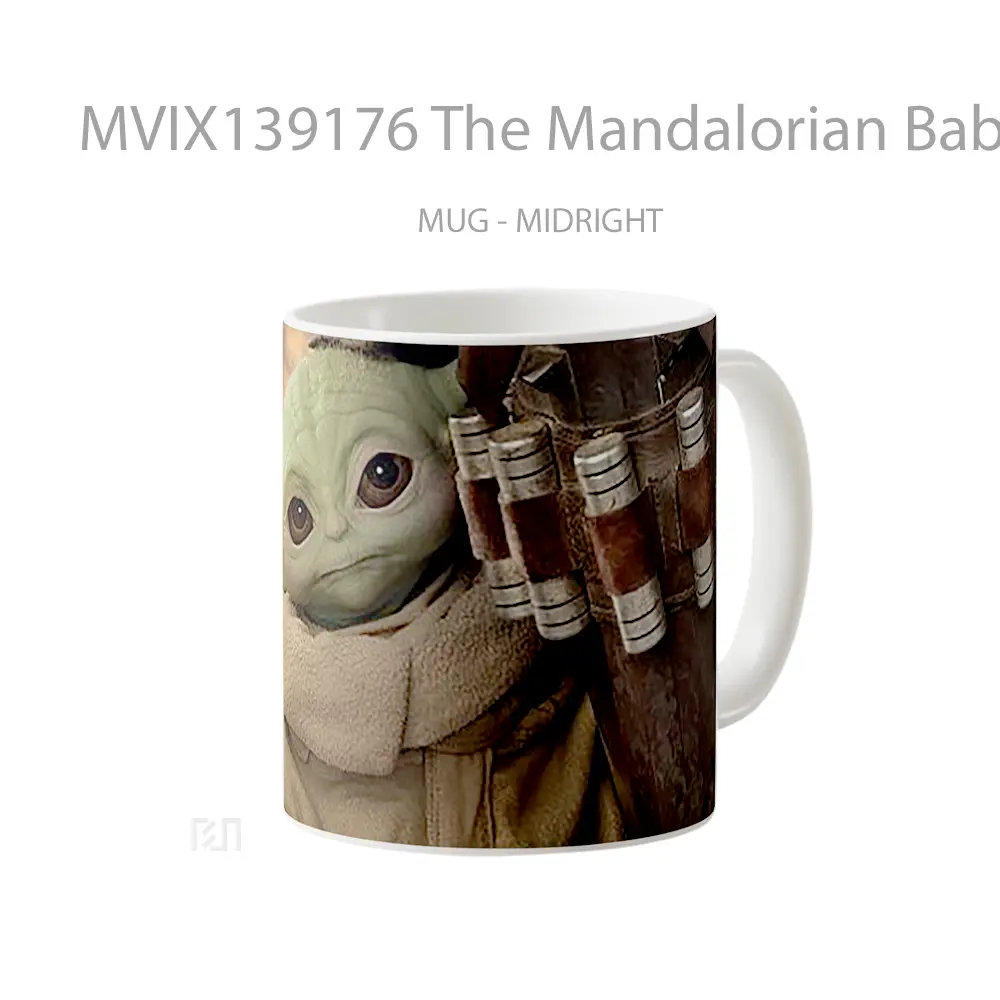 Mug The Mandalorian Baby Yoda Gelas Star Wars - All-side / Desain