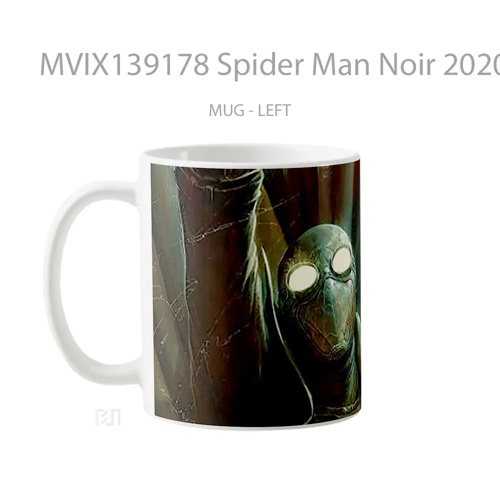 Mug Spider Man Noir 2020 Gelas Superhero - All-side / Desain