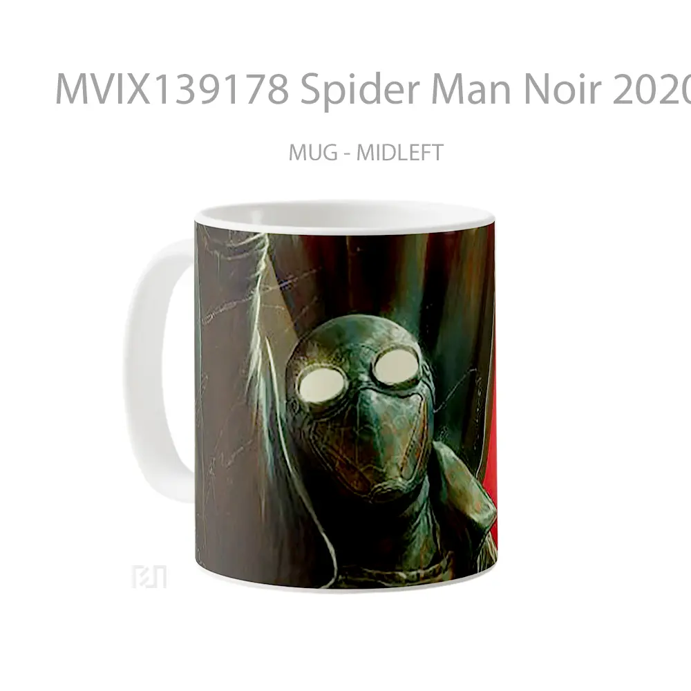 Mug Spider Man Noir 2020 Gelas Superhero - All-side / Desain