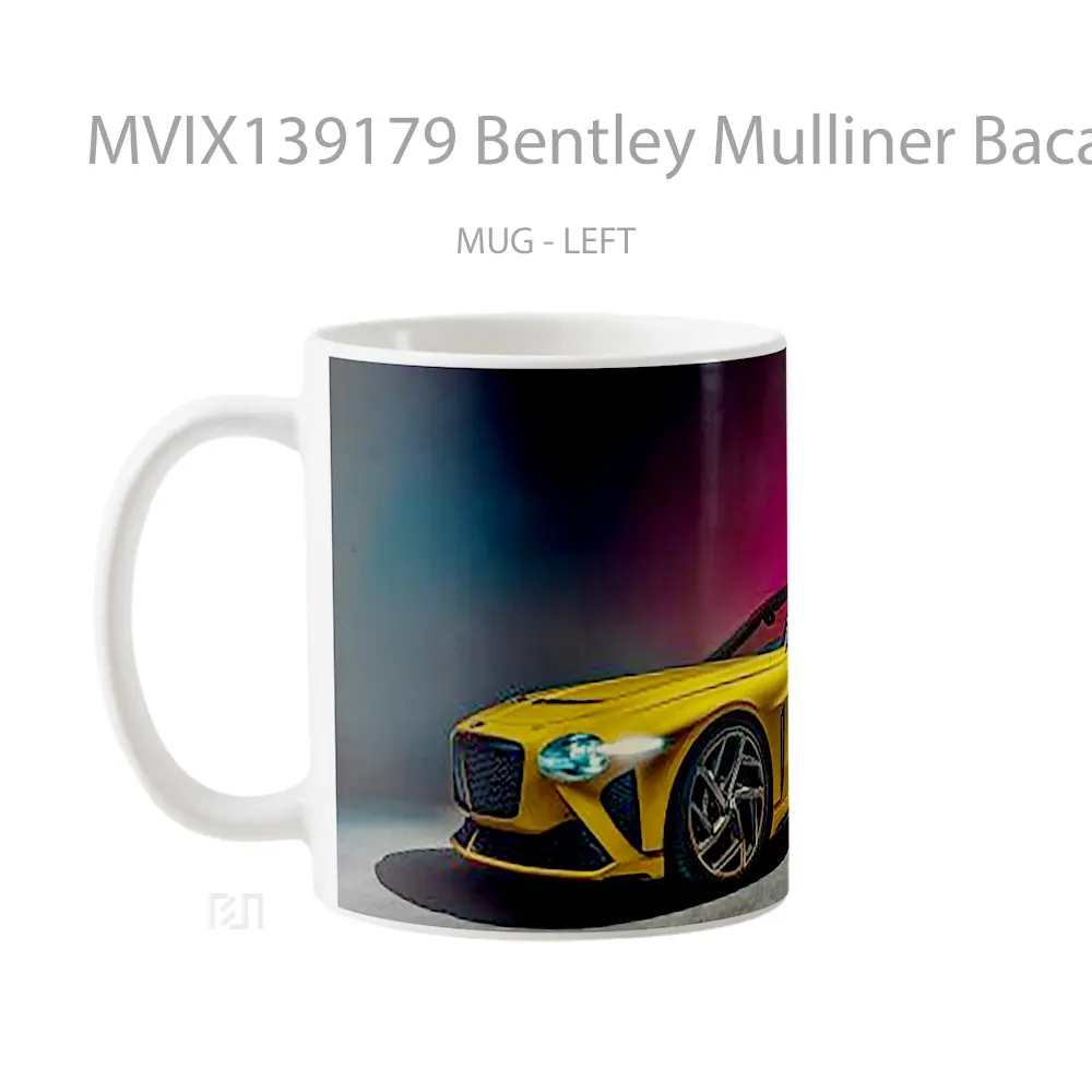 Mug Bentley Mulliner Bacalar Cangkir Mobil - All-side / Desain